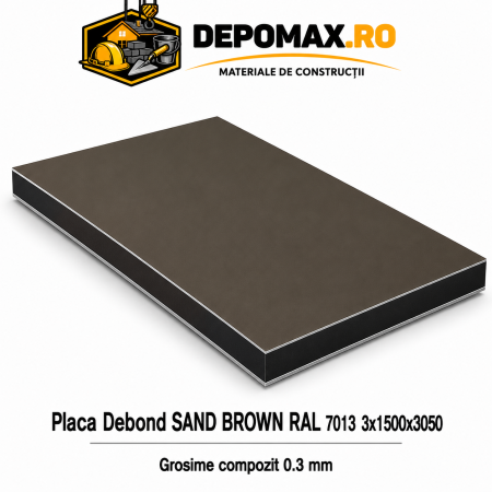 Placa BOND Sand Brown 3mm, 1500x3050mm, aluminiu 0.3mm